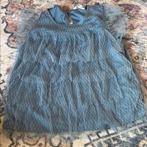 LC Lauren Conrad Blue Chambray Blouse